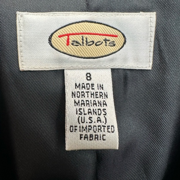 Vintage Talbots 100% Wool Classic Elegant Black Blazer Jacket Women’s Size 8 M - Picture 3 of 7